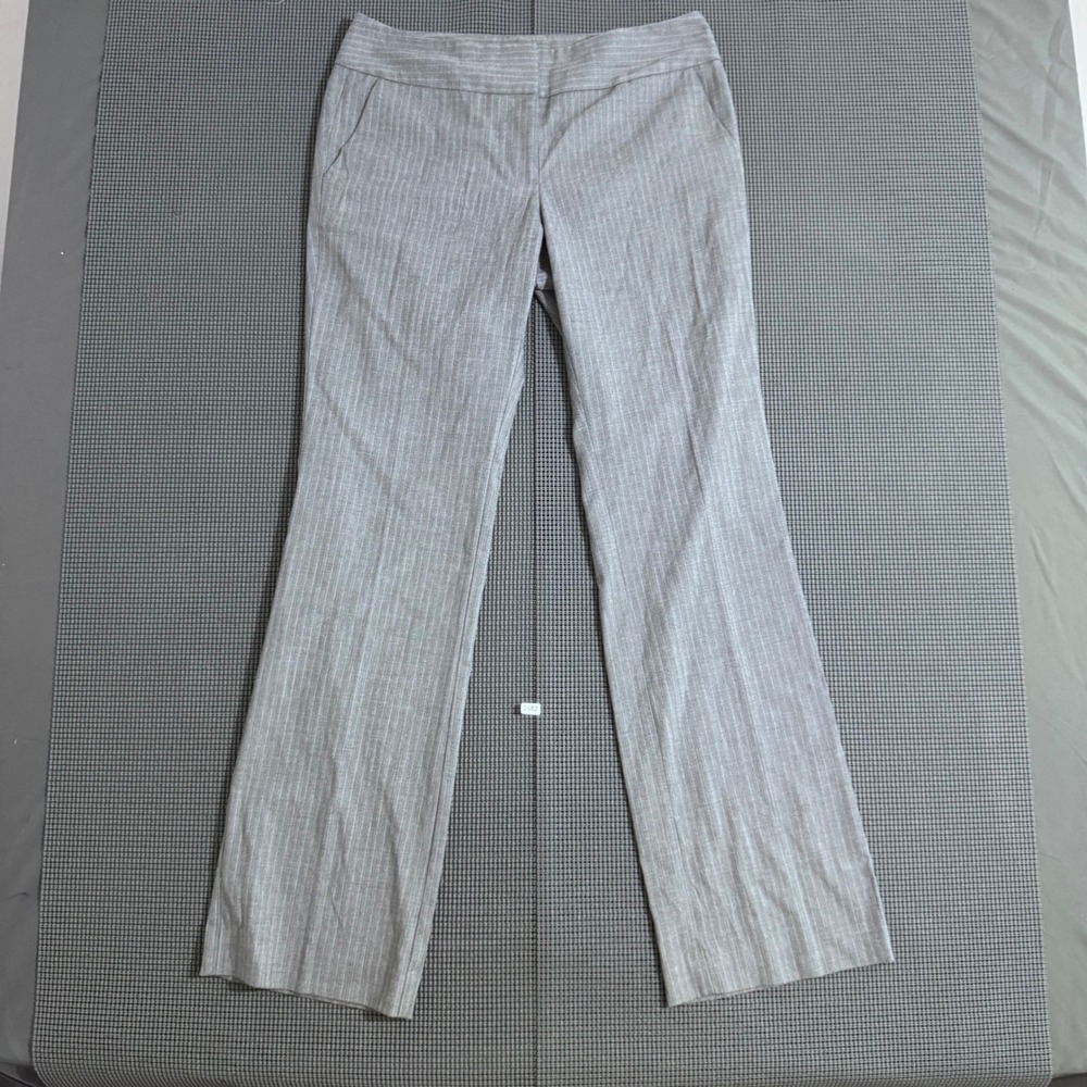 Ann Taylor Factory Women Grey Pinstripe Signature Dress Pants Size 6